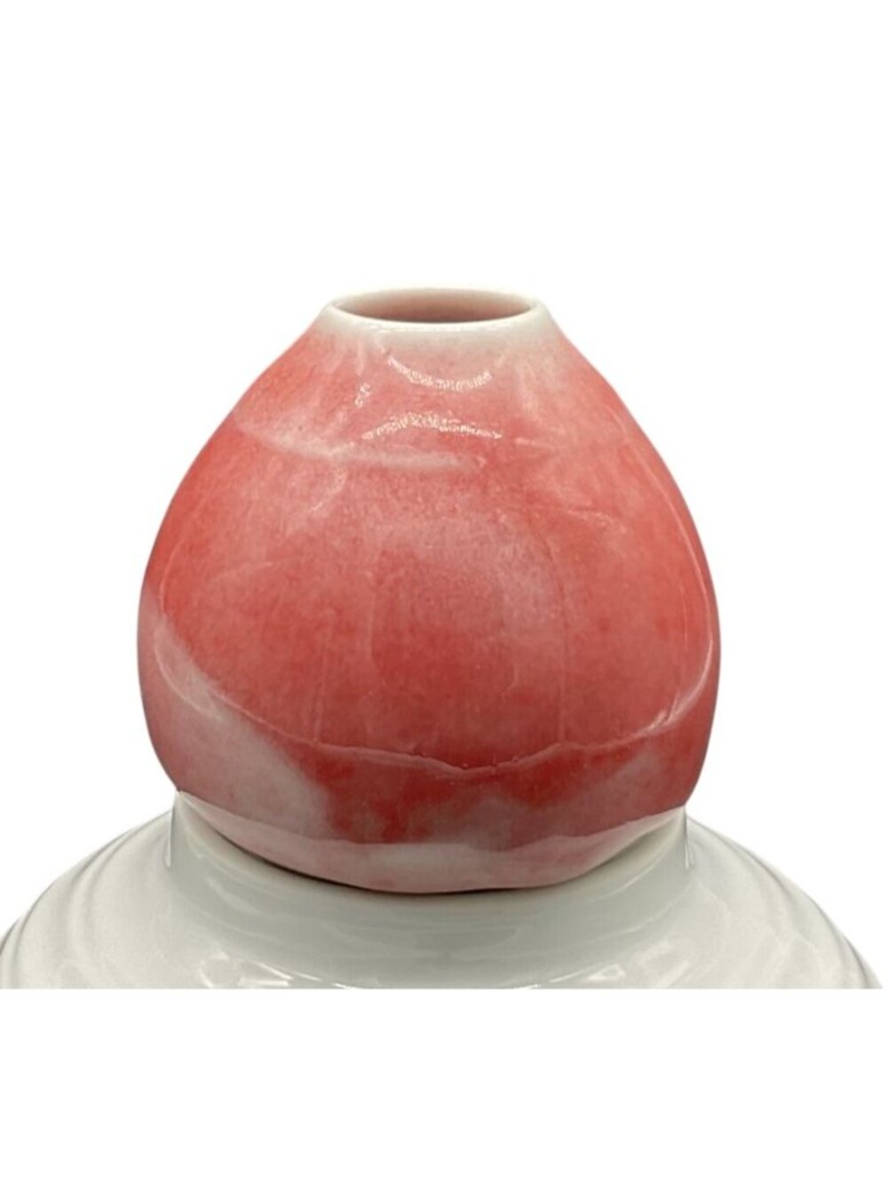Mini Pink Ceramic Vase With Glossy Finish By Studio Artist 3"H X 3"W